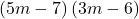 \left(5m-7\right)\left(3m-6\right)