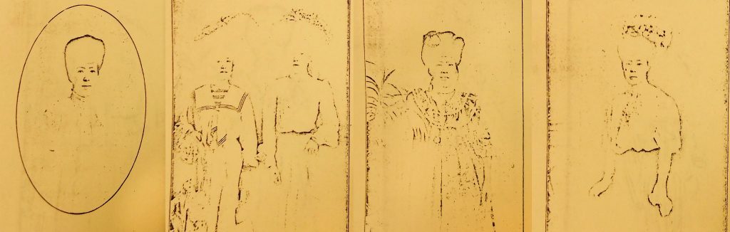 Portraits of “fallen women” included in the book Kanada no Makutsu, published by Tairiku Nippo Sha in 1909.