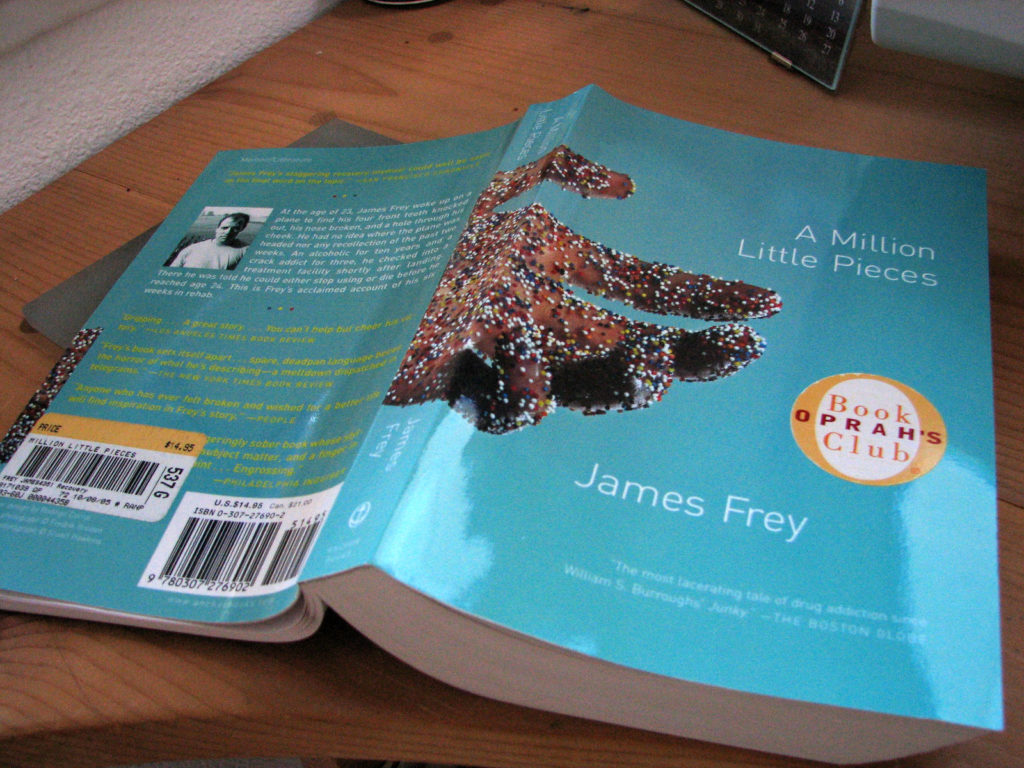 A photo of the book A Million Little Pieces