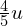 \frac{4}{5}u