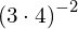 {\left(3\cdot 4\right)}^{-2}