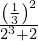 \frac{{\left(\frac{1}{3}\right)}^{2}}{{2}^{3}+2}