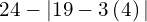 24-|19-3\left(4\right)|