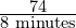 \frac{\574}{\text{8 minutes}}