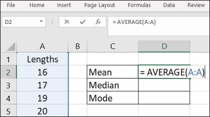 mean median mode symbols