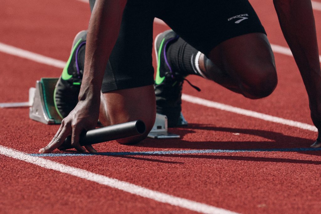 Sprinter at the starting line