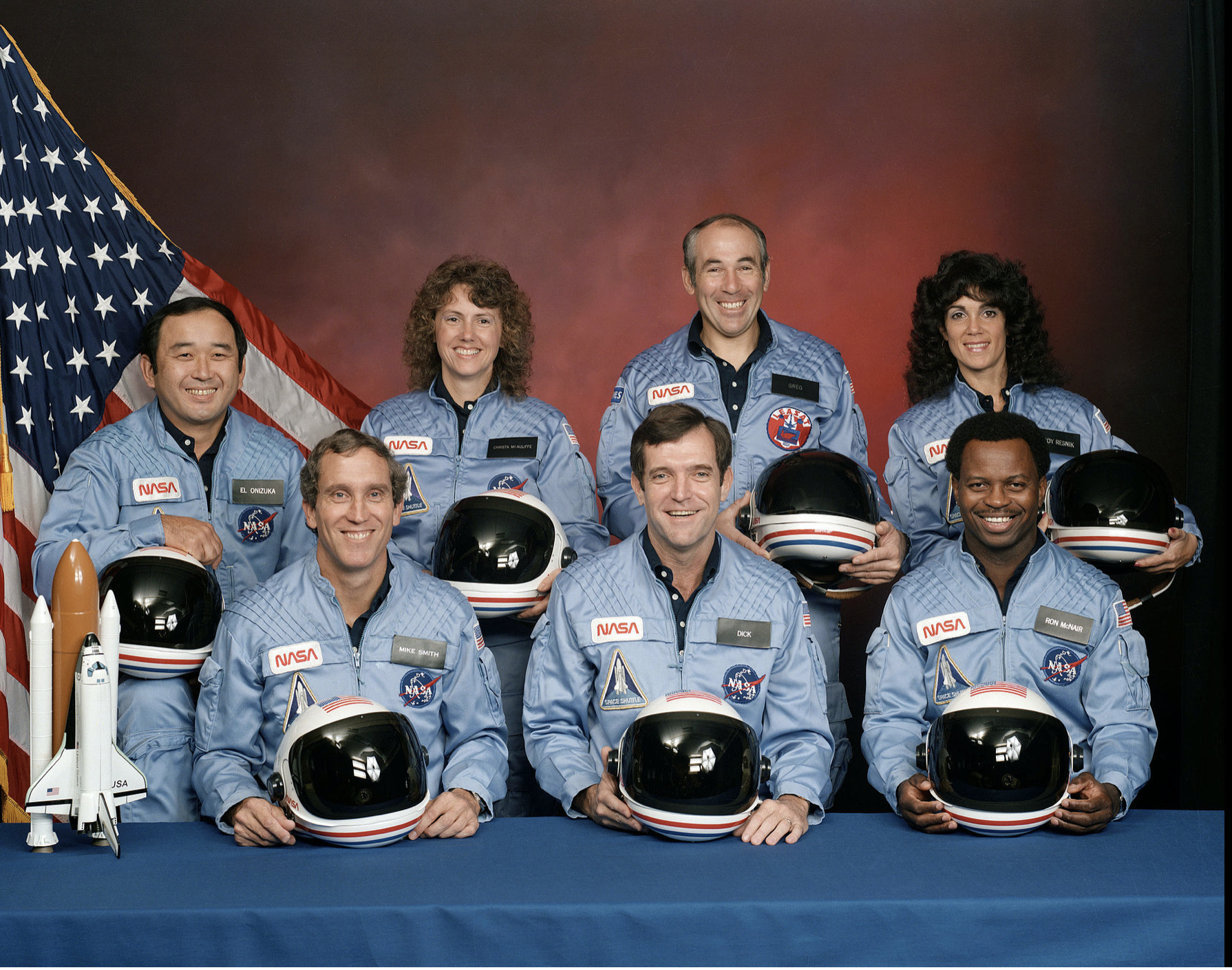 The crew of the space shuttle Challenger