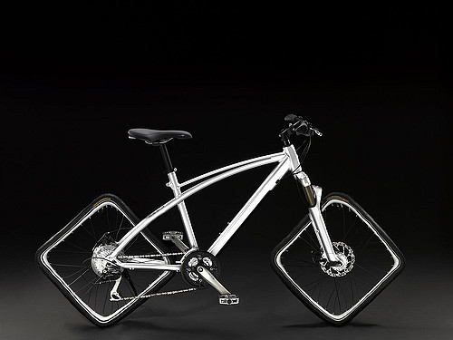 A bike with square wheels