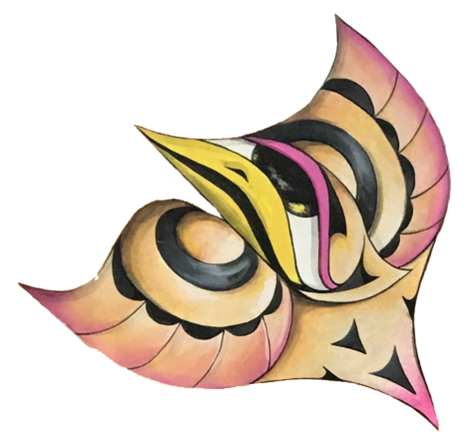 Indigenous graphic of a bird.