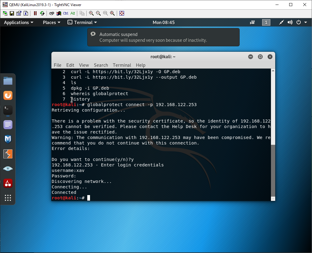 Installing GlobalProtect on Kali Linux