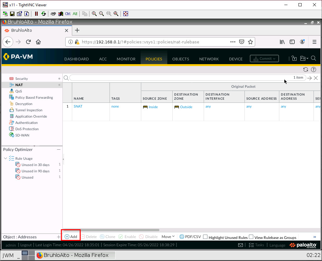 Add a DNAT Policy