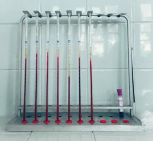 The erythrocyte sedimentation rate (ESR) is the rate at which red blood cells in anticoagulated whole blood descend in a standardized tube over a period of one hour.