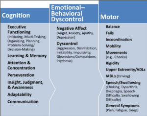 Huntington’s Disease Triad Conceptual Schema of Patient, Caregiver, and Provider Report. ADLs: Activities of daily living; IADLs: Instrumental activities of daily living.