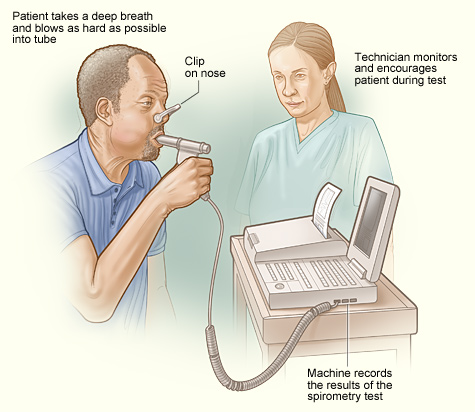 Visualization of a pulmonary function test