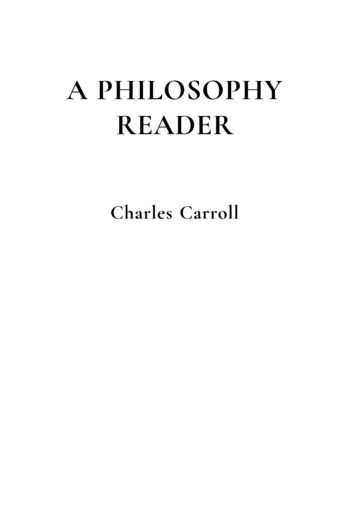 Cover image for A Philosophy Reader