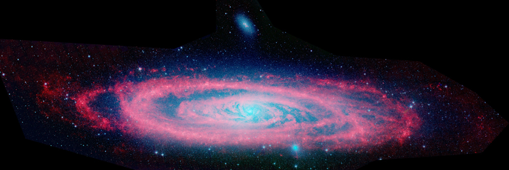 The spiral galaxy Andromeda is shown.