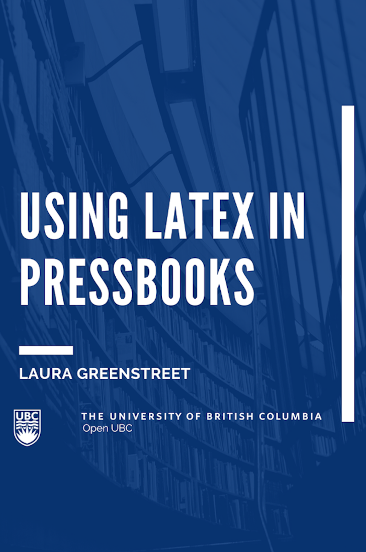 Cover image for Using LaTeX in Pressbooks