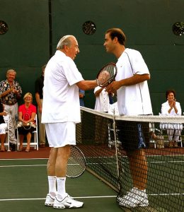 General Lyon playing tennis