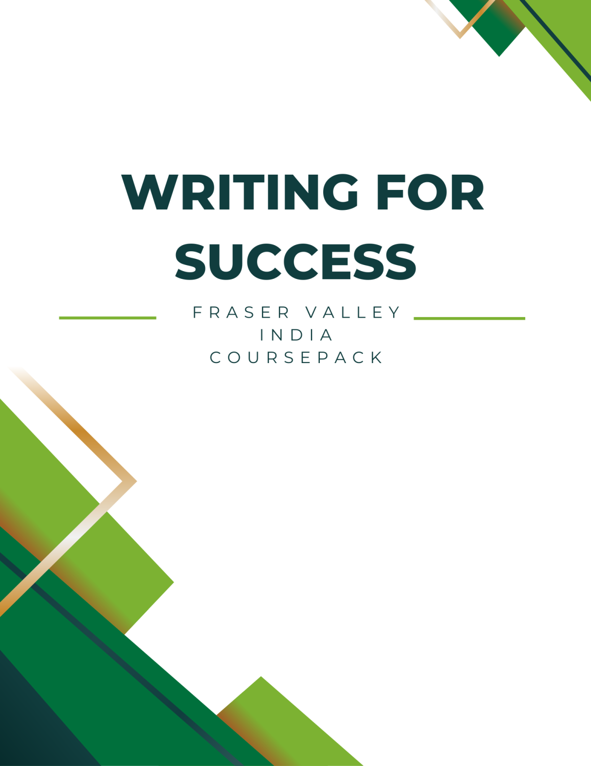 Cover image for Fraser Valley India's Writing for Success for LMS