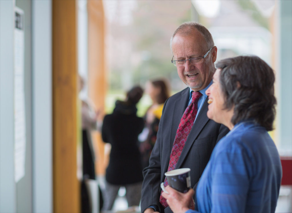 UBC Dean Simon Peacock and CWSEI Associate Director Sarah Gilbert