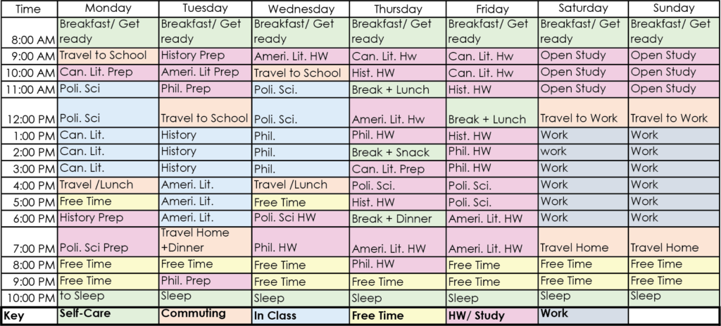 Weekly schedule example.fw 1