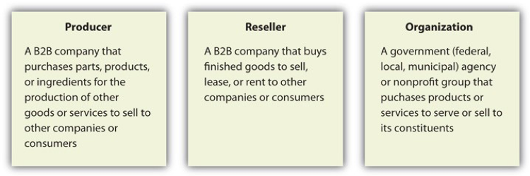 Types of B2B consumers