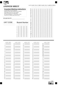 Figure 9.5.1 A computer-marked assignment form (University of Western Australia)