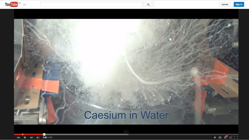 Figure 9. Is slow motion a unique characteristic of video? Image: Poring mercury into liquid nitrogen: University of Nottingham Image: 