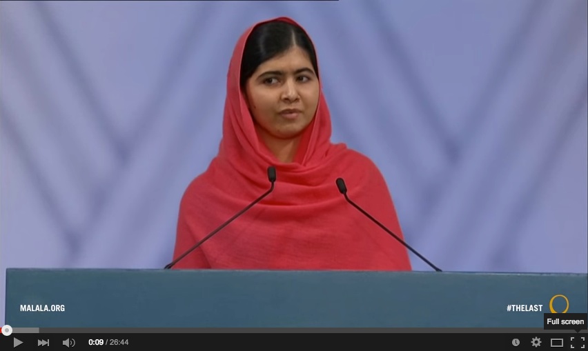 Figure 10.8 I'm just a committed and even stubborn person who wants to see every child getting quality education Malala Yousafzai's Nobel Prize speech, 2014