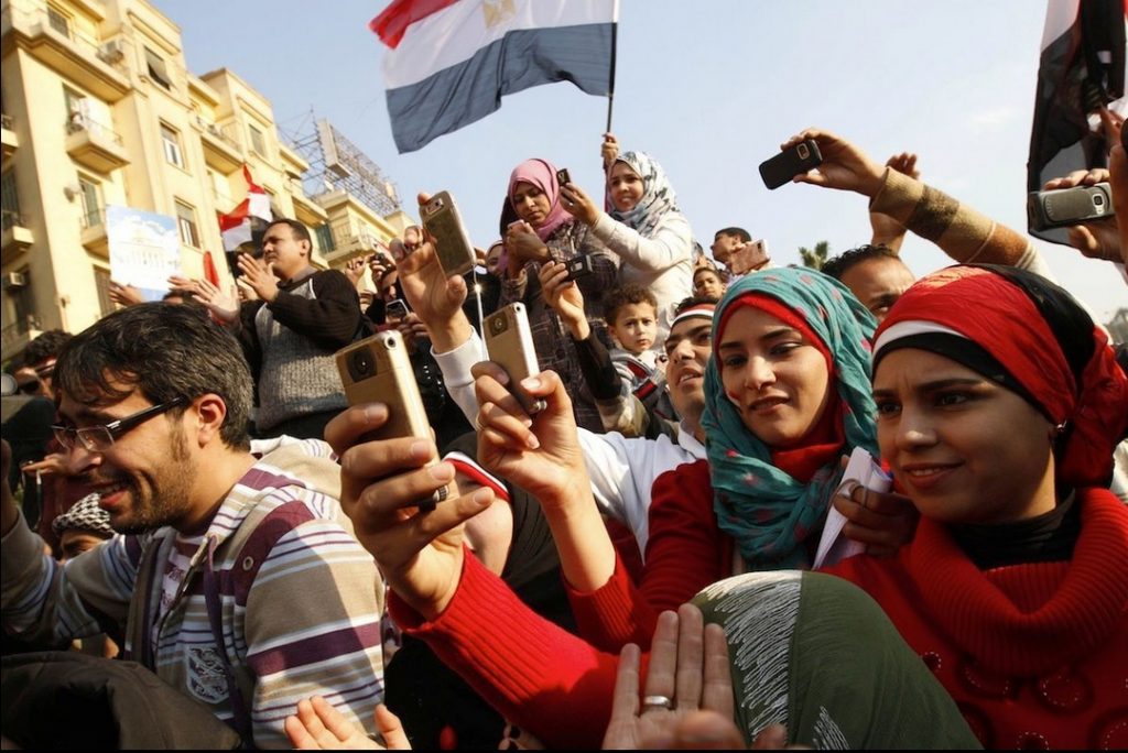 Figure 11.8.3 Using social media during the Arab Spring