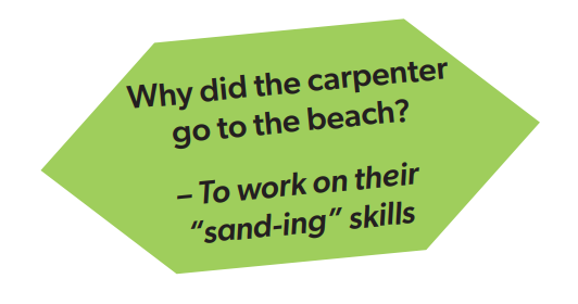 Why did the carpenter go to the beach? To work on their sand-ing skills.