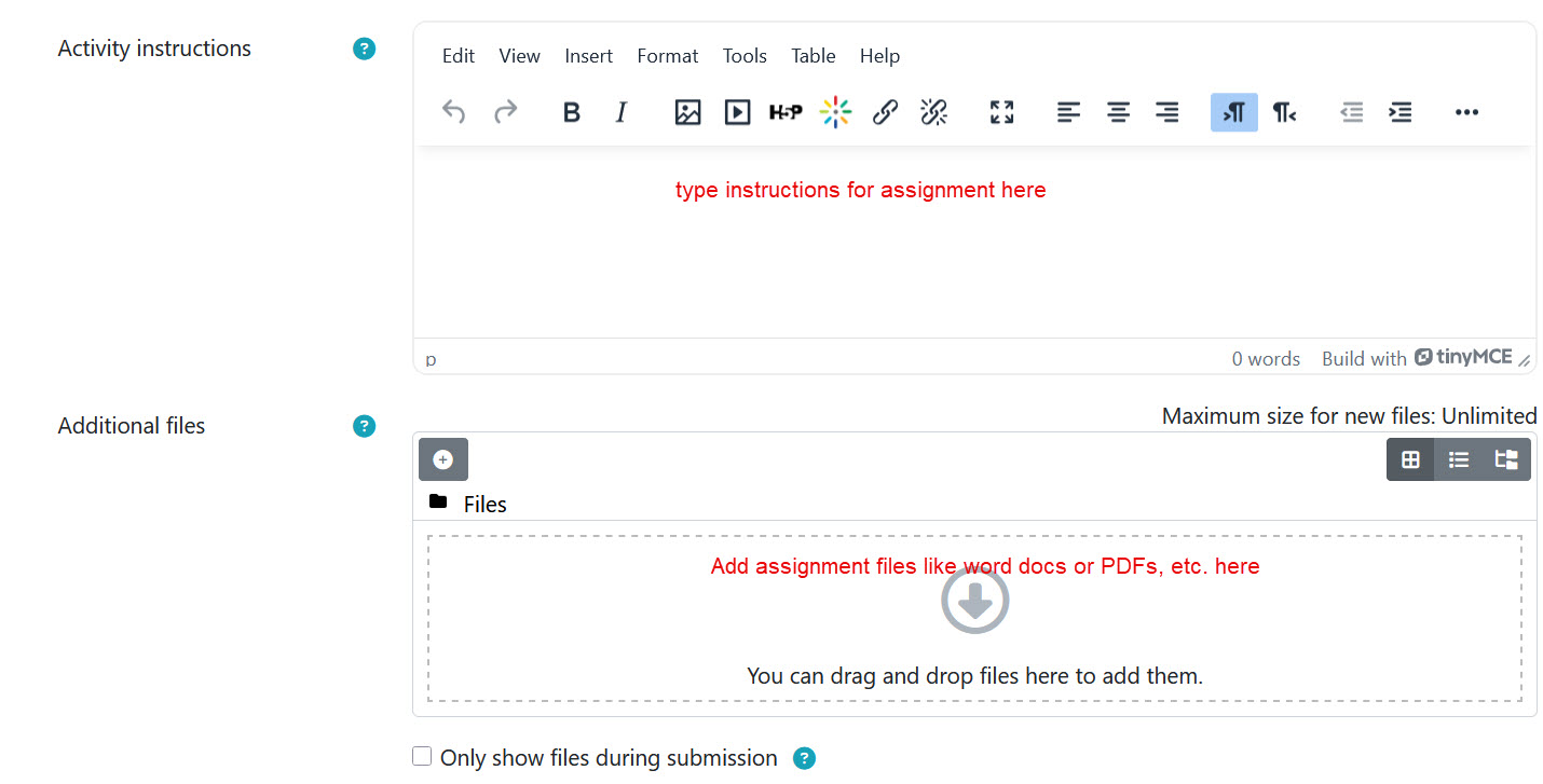 Assignment instructions and Files