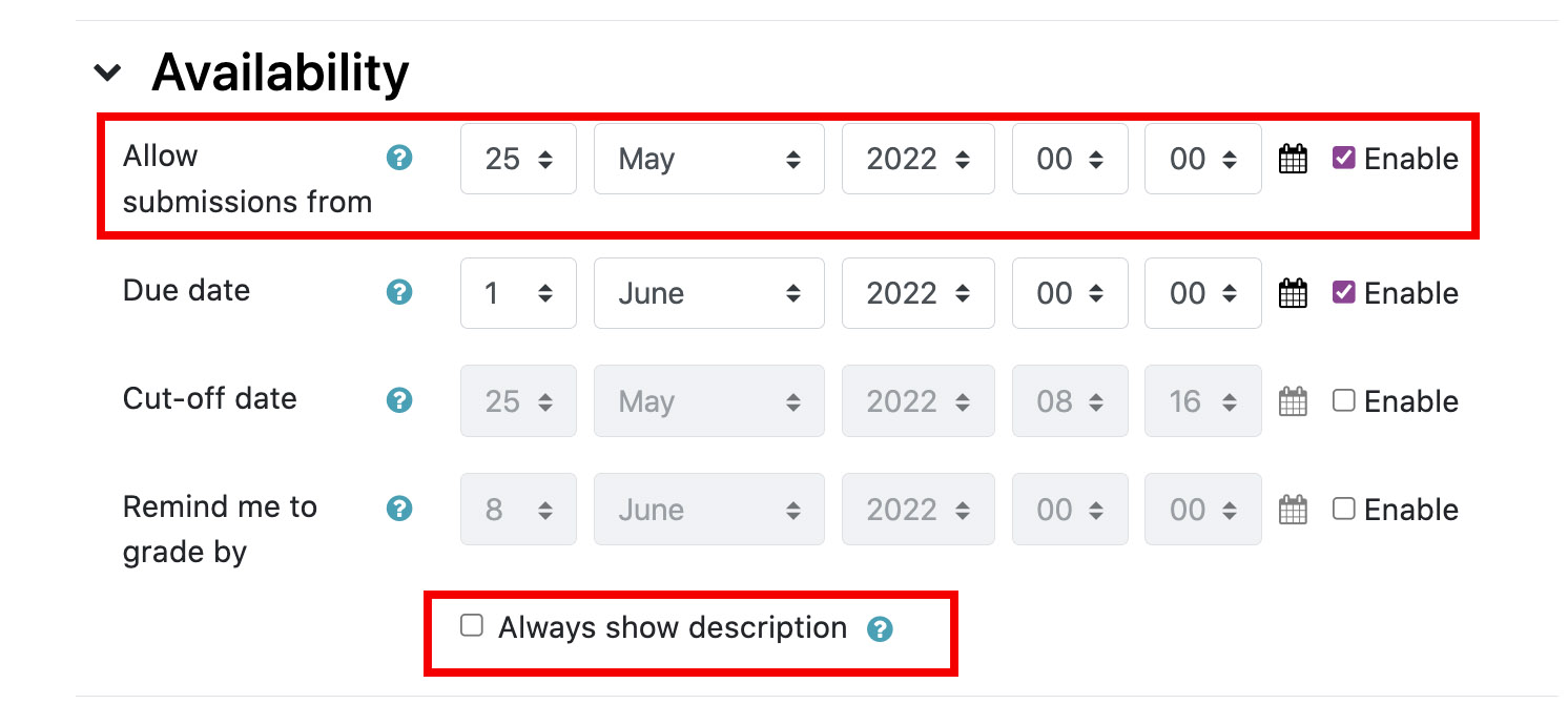 assignment file availability