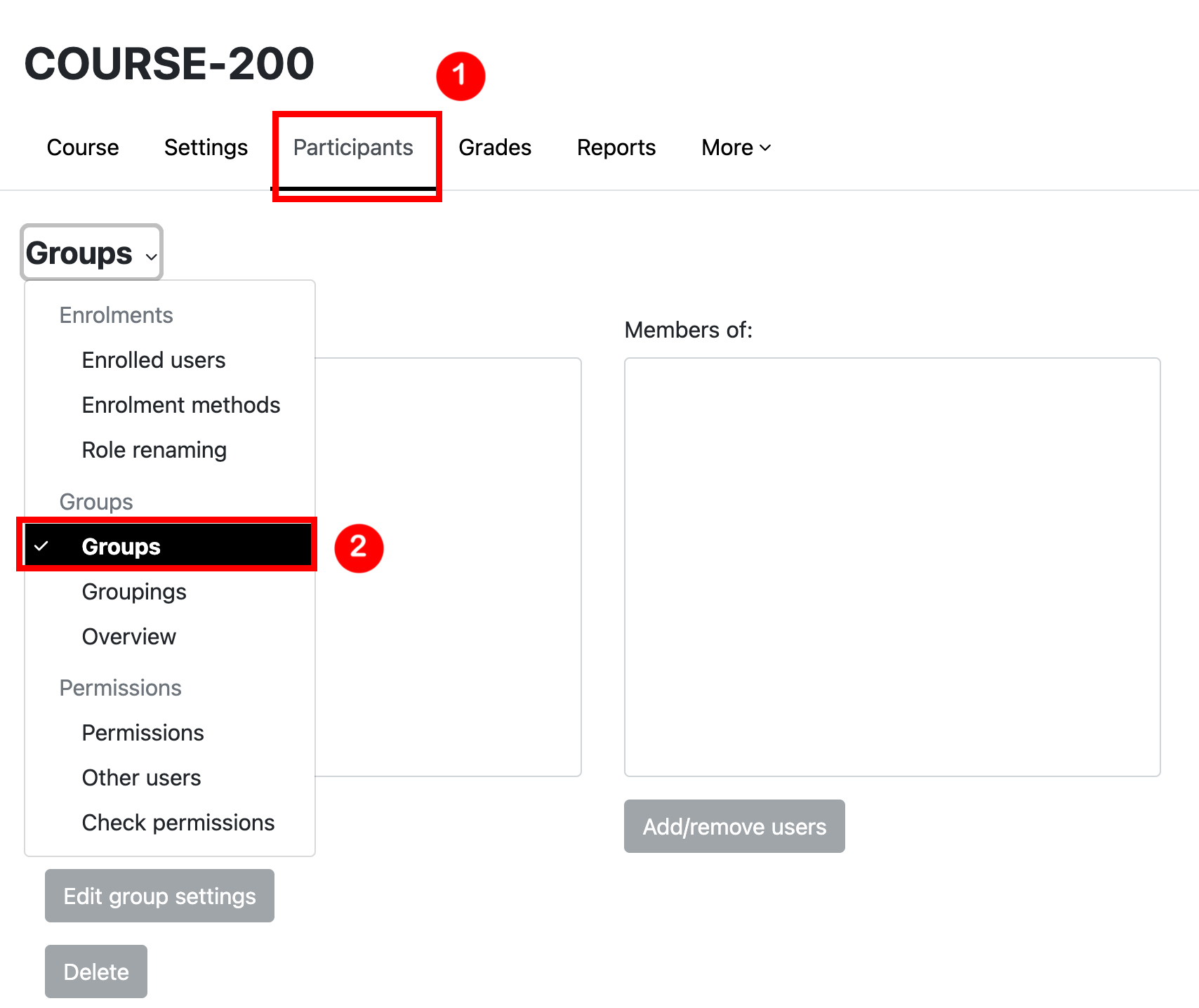 finding groups section