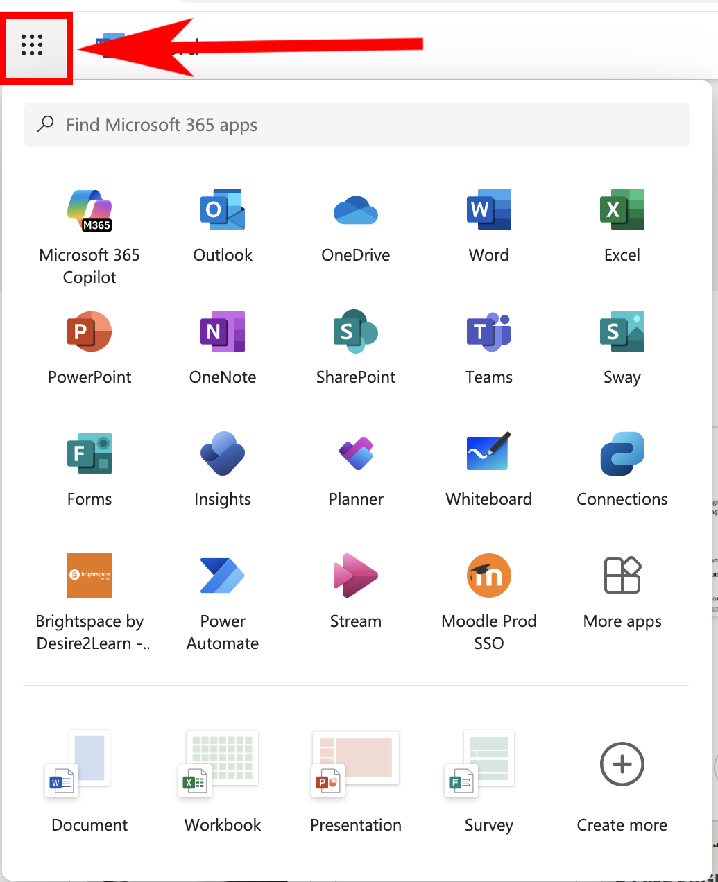 get back to apps menu
