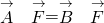 \stackrel{\to }{A}\phantom{\rule{0.2em}{0ex}}×\phantom{\rule{0.2em}{0ex}}\stackrel{\to }{F}=\stackrel{\to }{B}\phantom{\rule{0.2em}{0ex}}×\phantom{\rule{0.2em}{0ex}}\stackrel{\to }{F}