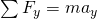 \sum {F}_{y}=m{a}_{y}