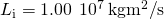 {L}_{\text{i}}=1.00\phantom{\rule{0.2em}{0ex}}\text{×}\phantom{\rule{0.2em}{0ex}}{10}^{7}\phantom{\rule{0.2em}{0ex}}\text{kg}·{\text{m}}^{2}\text{/}\text{s}