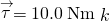 \stackrel{\to }{\tau }=10.0\phantom{\rule{0.2em}{0ex}}\text{N}·\text{m}\stackrel{^}{k}