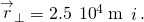 {\stackrel{\to }{r}}_{\perp }=2.5\phantom{\rule{0.2em}{0ex}}×\phantom{\rule{0.2em}{0ex}}{10}^{4}\phantom{\rule{0.2em}{0ex}}\text{m}\phantom{\rule{0.2em}{0ex}}\stackrel{^}{i}.