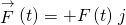 \stackrel{\to }{F}\left(t\right)=+F\left(t\right)\stackrel{^}{j}