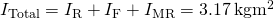 {I}_{\text{Total}}={I}_{\text{R}}+{I}_{\text{F}}+{I}_{\text{MR}}=3.17\phantom{\rule{0.2em}{0ex}}\text{kg}·{\text{m}}^{2}