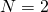 N=2