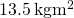 13.5\phantom{\rule{0.2em}{0ex}}\text{kg}·{\text{m}}^{2}