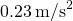 \text{−0.23}\phantom{\rule{0.2em}{0ex}}{\text{m/s}}^{2}