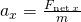 {a}_{x}=\frac{{F}_{\text{net}\phantom{\rule{0.2em}{0ex}}x}}{m}