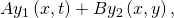 A{y}_{1}\left(x,t\right)+B{y}_{2}\left(x,y\right),