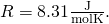 R=8.31\frac{\text{J}}{\text{mol}·\text{K}}.