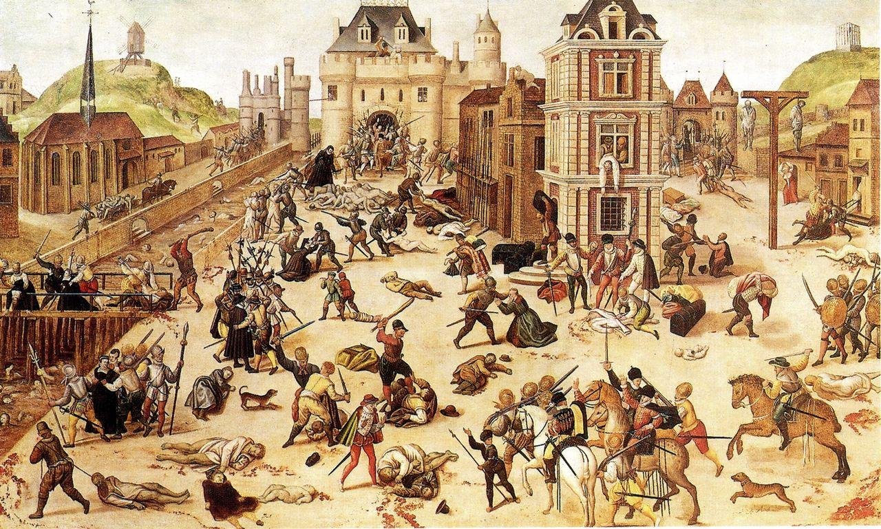 A gruesome depiction of the St. Bartholomew’s Day Massacre painted by a Huguenot.