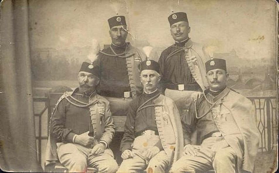 Group photograph of the Serbian officers who led the Black Hand.